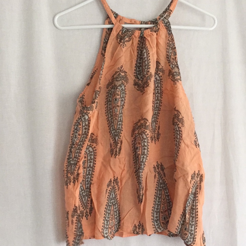 Lucky Brand Halter Neck summer Blouse Size M